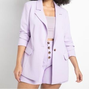 ELOQUII NWT Women's Lavender Blazer and Short Set